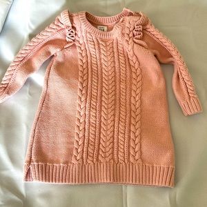 Baby Gap light pink mauve cable knit sweater